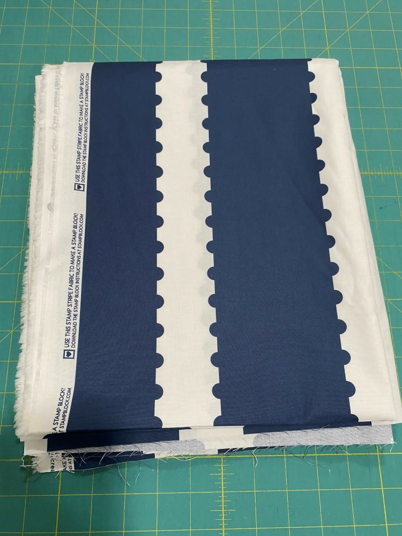 Andover Alison Glass denim Stamp Stripe 3 Yards