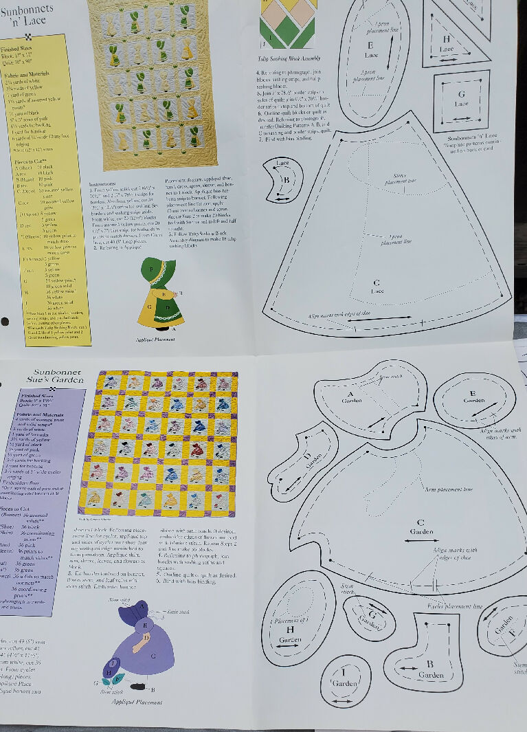 Vintage Sunbonnet Sue Quilt Instructions & Patterns – Destashify becky-s-sunbonnet-sue-block-of-the-month-club-grandma-s-attic-quilting