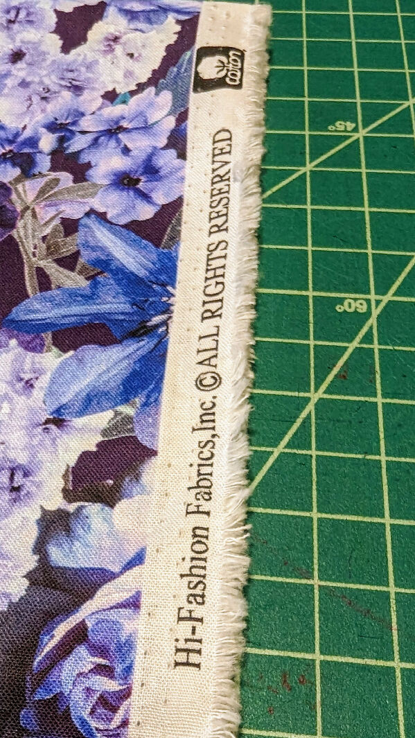 Blue Digital Floral Print Quilting Cotton Woven Fabric 46"W - 2 1/2 yds