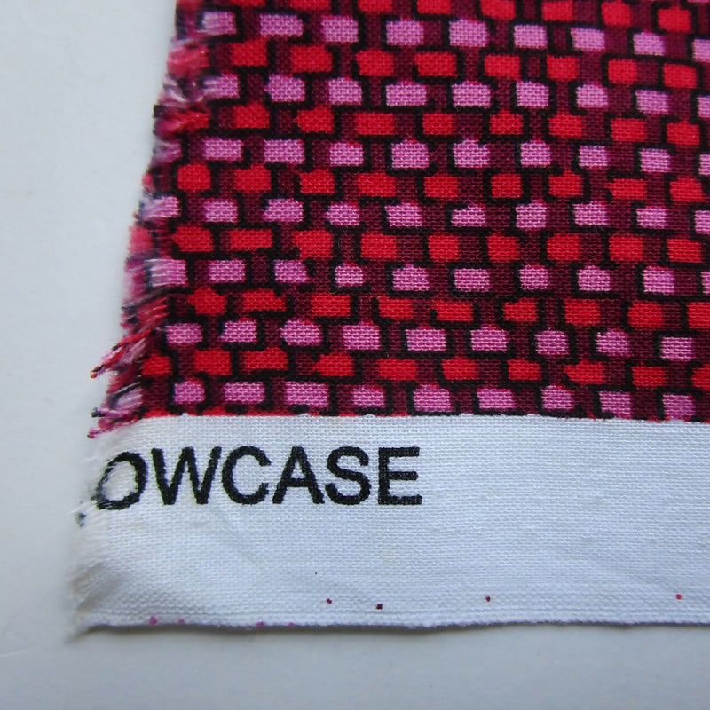 Cotton Fabric, Burgundy + Pink + Red Dashes, 2 Pieces