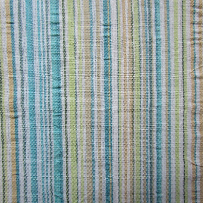 Beachy Colors Striped Seersucker Cotton, 45" x 2.5 Yards