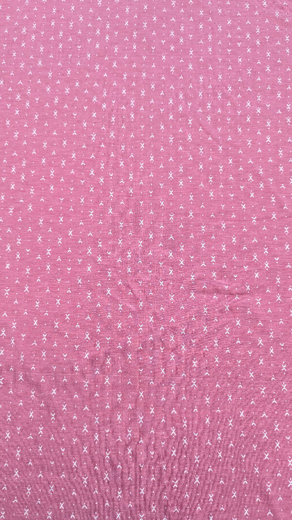 Heather Pink/White Arrows & Dots Print Jersey Knit Fabric 58"W - 1 1/2 yd