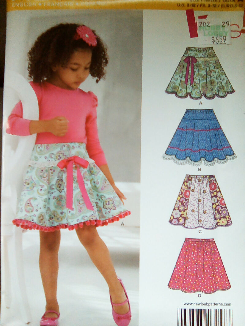 Sewing patterns lot Newlook uncut girls 3-14 skirt top pants dress