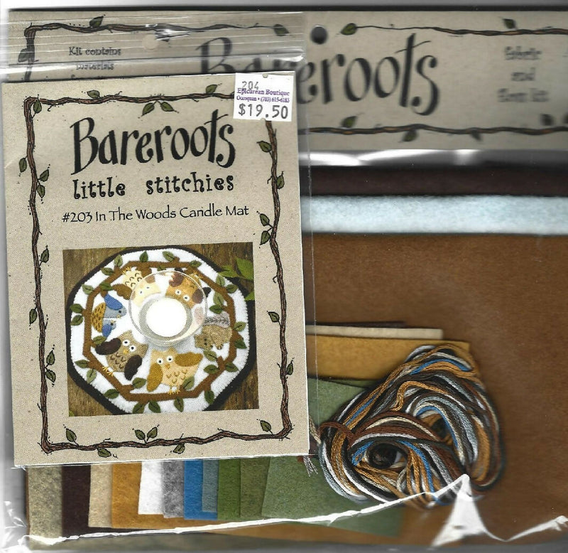 Bareroots "In The Woods" Wool Candle Mat Kit