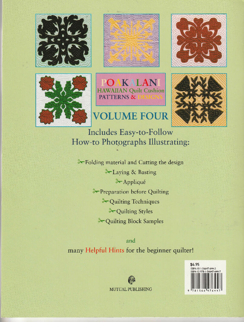 Hawaiian Quilt Cushion Patterns and Designs Poakalani Book Bundle 1, 3, 4