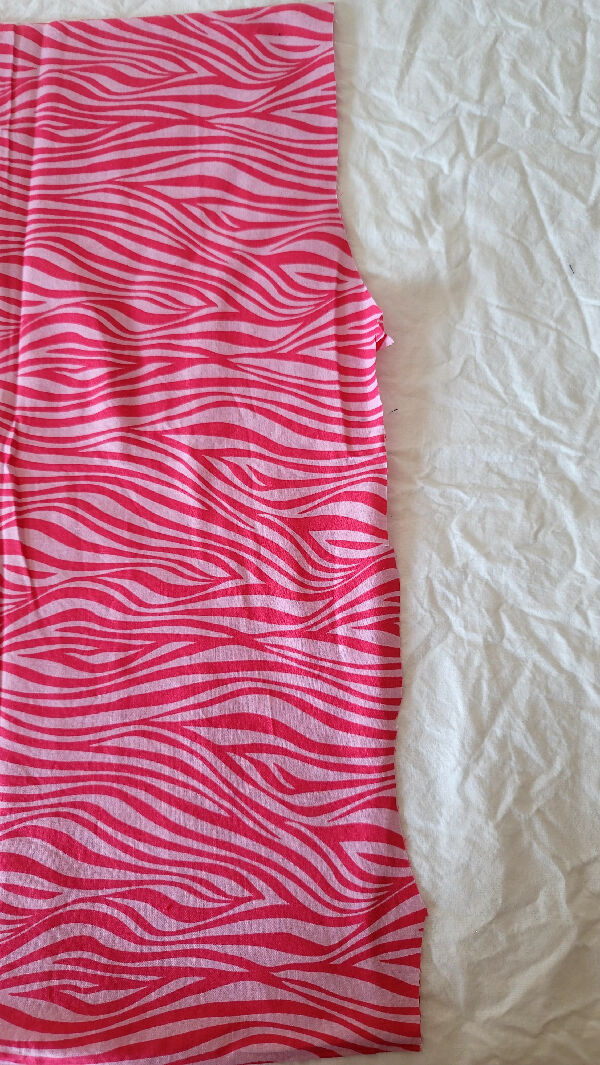 Pink on Pink Zebra Print Cotton 1 1/3 Yards