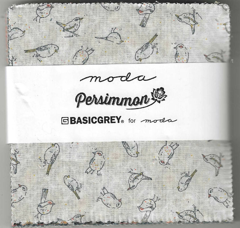 Persimmon Basicgrey for Moda, 5"x5" 42 pieces