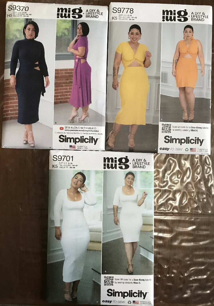 Lot of 3 Simplicity Patterns - S9370, S9778, S9701