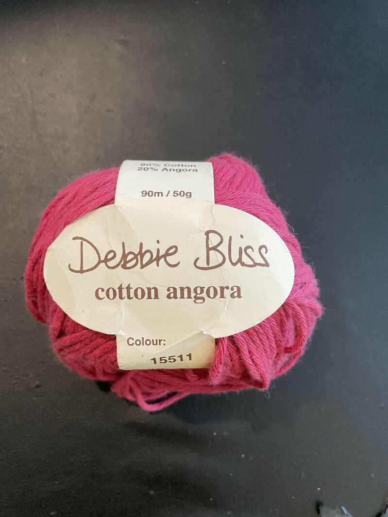 Debbie Bliss Cotton Angora, Berry Red