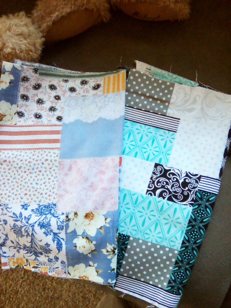 Cotton material, mix colors, mix designs, 9in x 43in all 8 pieces, quilting, sewing, fabric