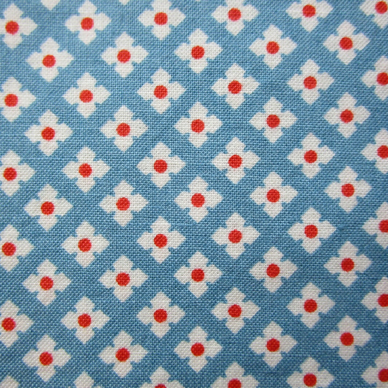 Turquoise Geometric Cotton Fabric, DS Quilts, 3 Pieces
