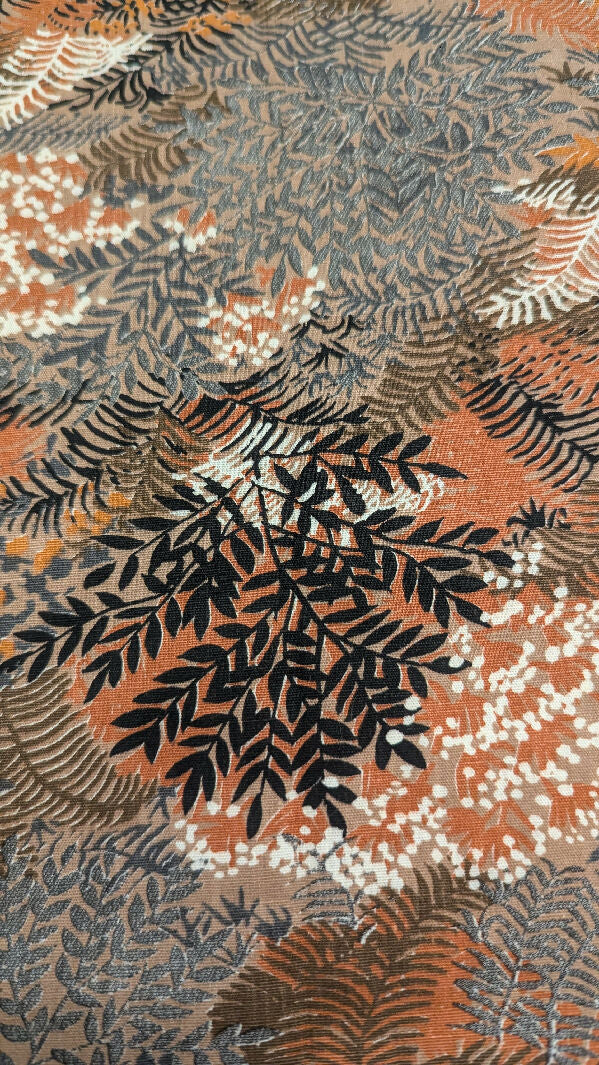 Vintage Branches & Leaves Print Quilting Cotton Woven Fabric 45"W - 2 1/4 yds