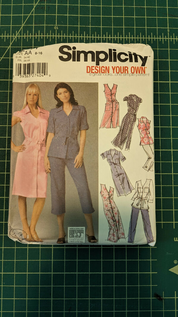 Simplicity Design Your Own Shirtdress, Tunic & Pants Sewing Pattern Sizes 8-16