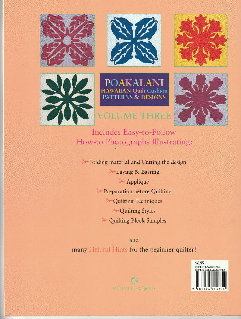 Hawaiian Quilt Cushion Patterns and Designs Poakalani Book Bundle 1, 3, 4