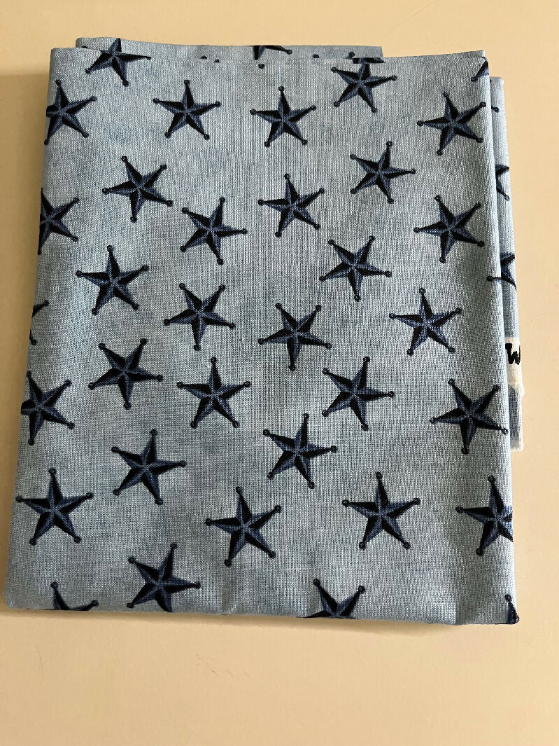 Quilting Cotton - Blue with Blue Stars