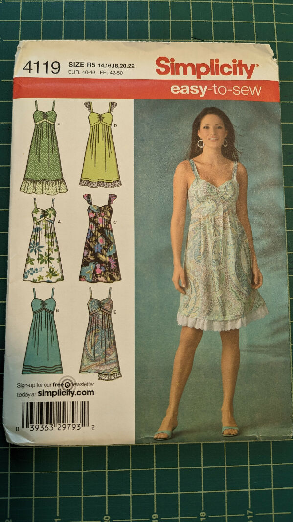 Simplicity 4119 Easy-to-Sew Dress in 3 Lengths Sewing Pattern Sizes 14-22