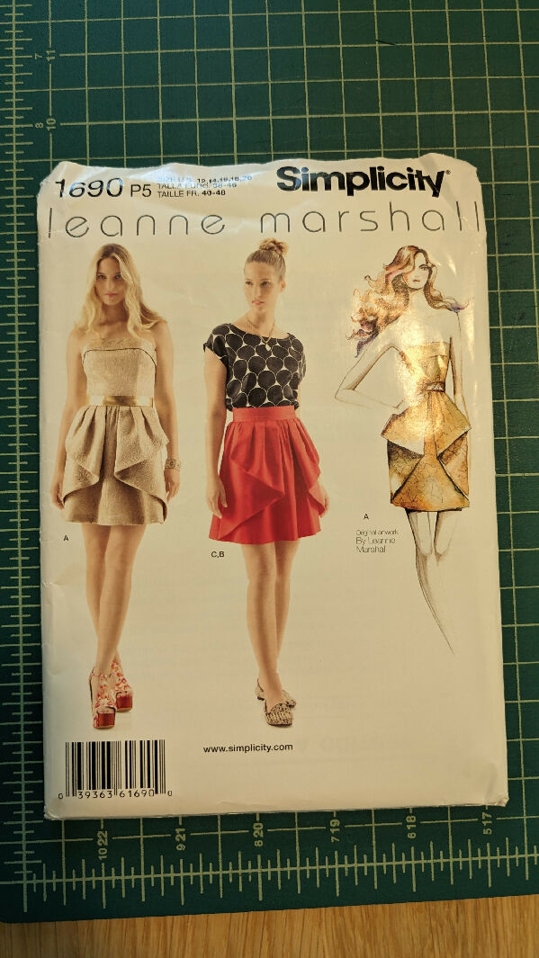 Simplicity 1690 Leanne Marshall Dress, Skirt & Top Sewing Pattern Sizes 12-20