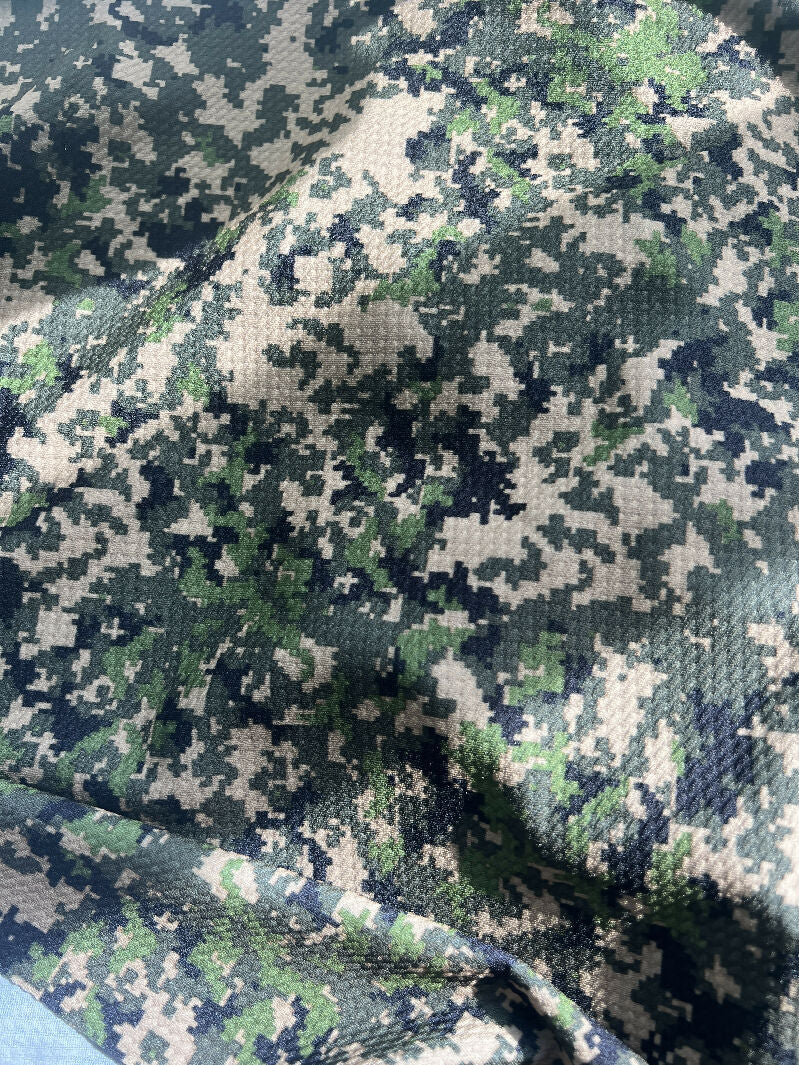 Stretchy Polyester Camo