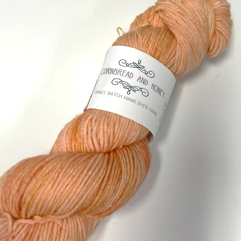 Cornbread & Honey Soft Orange DK Superwash Merino Nylon Yarn