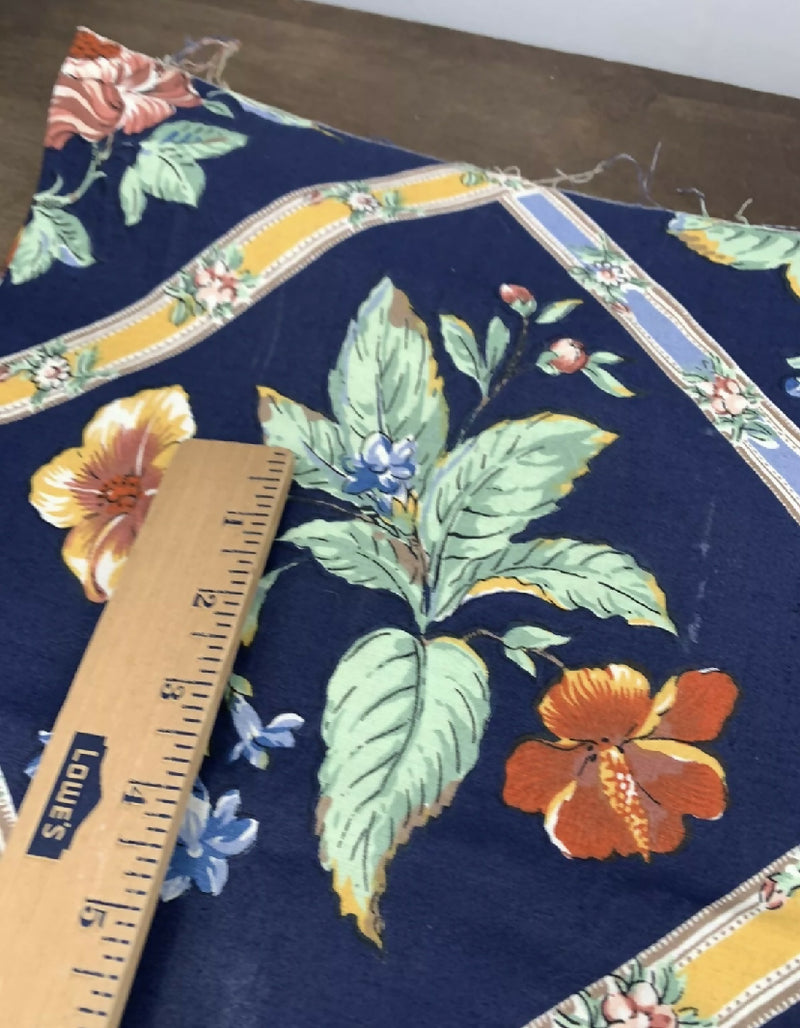 Vintage Jay Yang Carriage House Chintz Historic Charleston Reproductions Lattice 2 yards