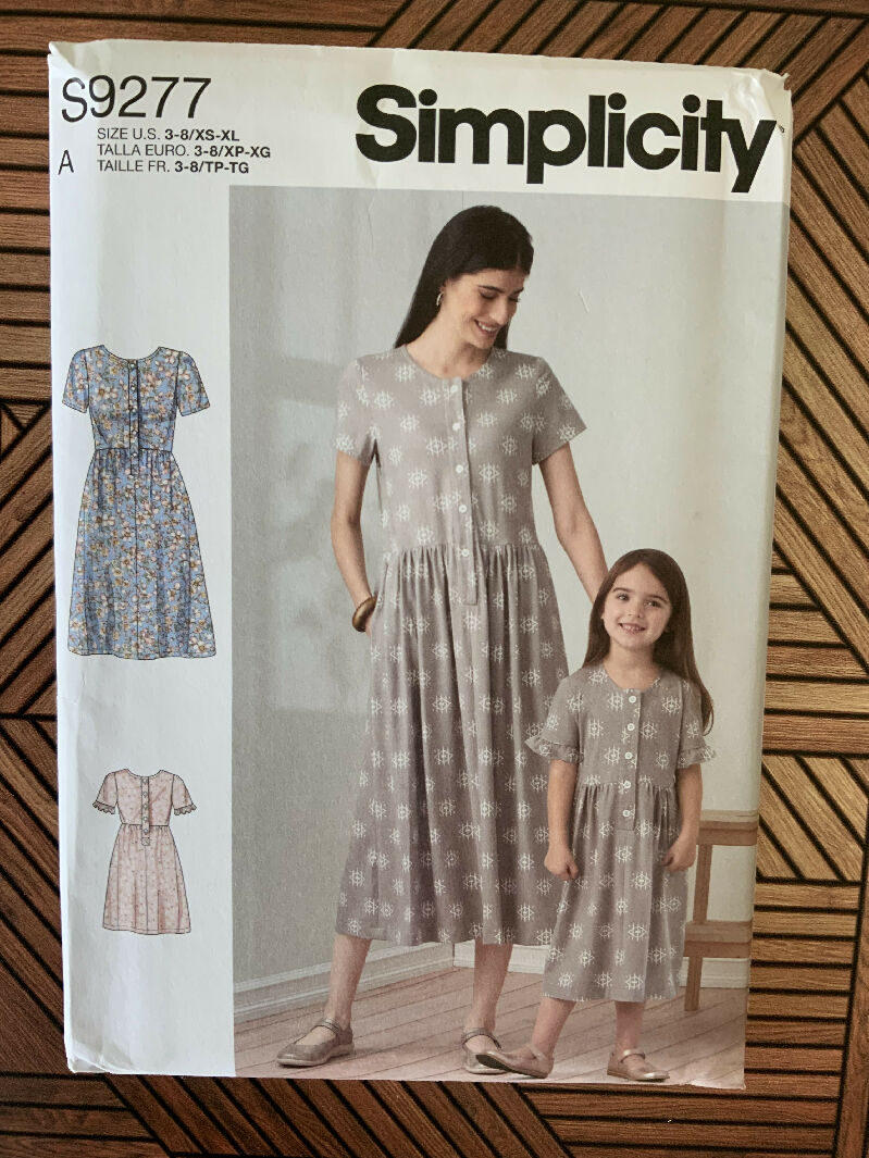 Simplicity S9277 Misses and Girl’s Dress Size 3-8/XS-XL Uncut/FF