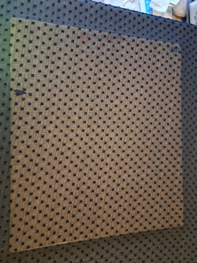 Black Sheer with Riased Dot pattern - 1.5 yards