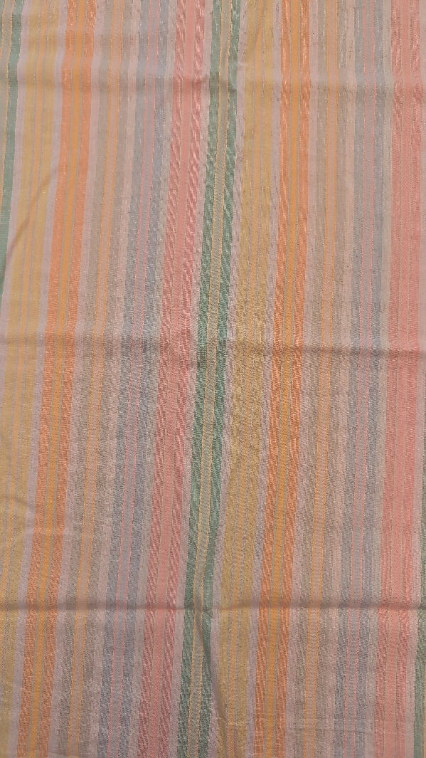 VTG Multicolor Sorbet Stripe Yarn Dyed Cotton Woven Fabric 44"W - 1 1/2 yds+