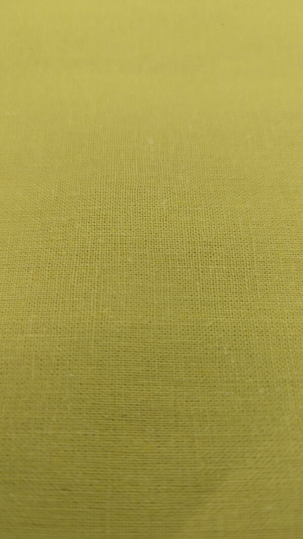 Lemon Yellow Linen Woven Fabric 53"W - 2 Pieces