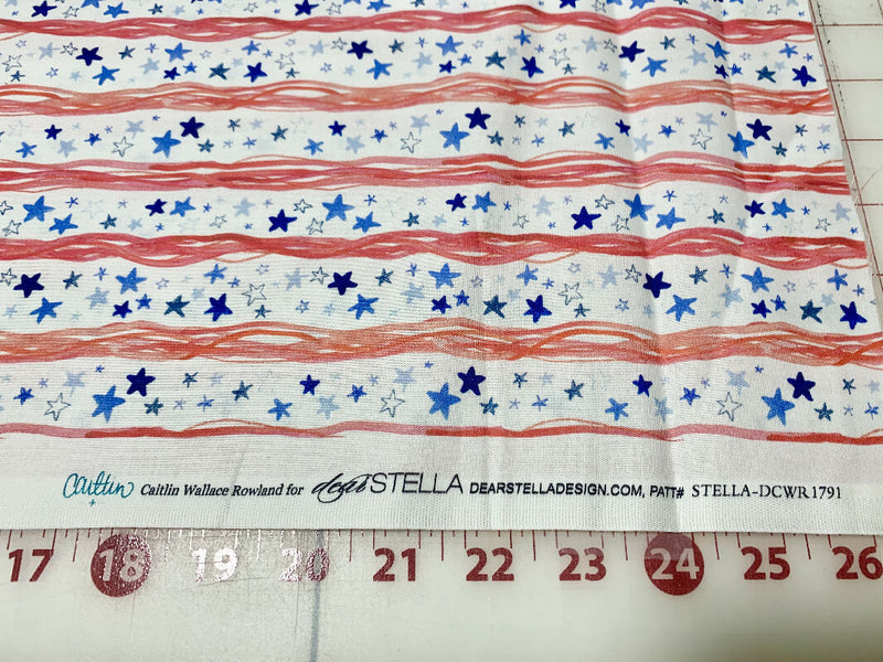 Dear Stella - American Summer by Caitlin Wallace Rowland - Stars and Stripes in White