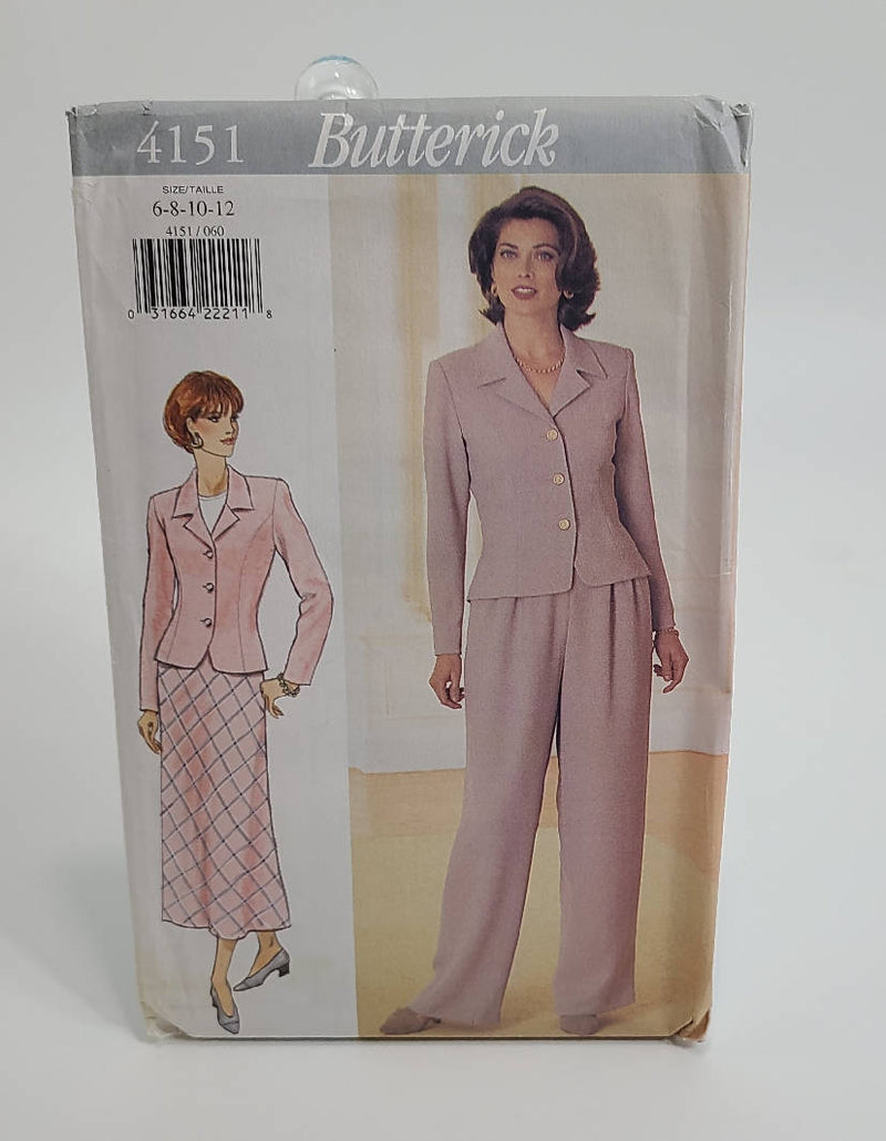 Butterick Pattern 4151 Misses Top, Skirt, Pants Size 6, 8, 10, 12