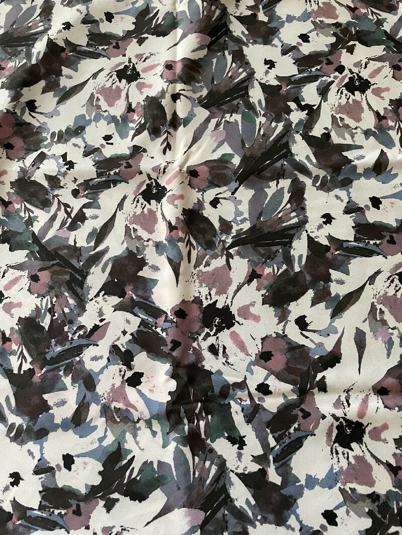 Silky abstract stretch chiffon - 2 yards