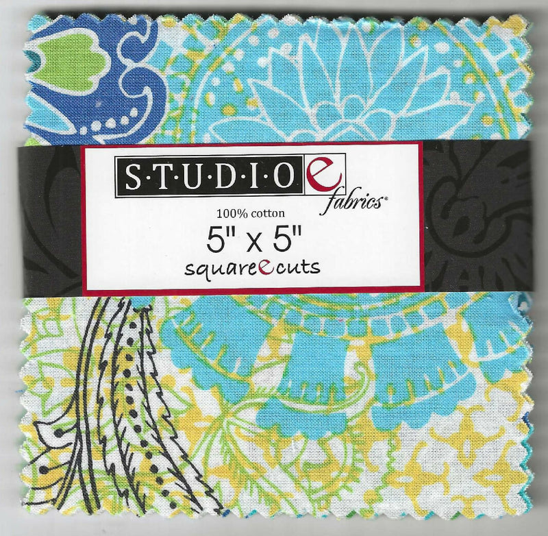 Calypso by Studio E Fabrics, 5"x5", 26 pieces