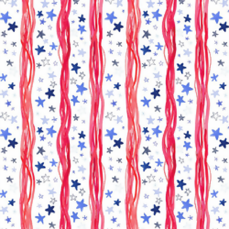 Dear Stella - American Summer by Caitlin Wallace Rowland - Stars and Stripes in White