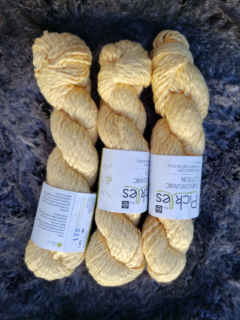 Pickles Yarn - Thin Organic Cotton (3 skeins)