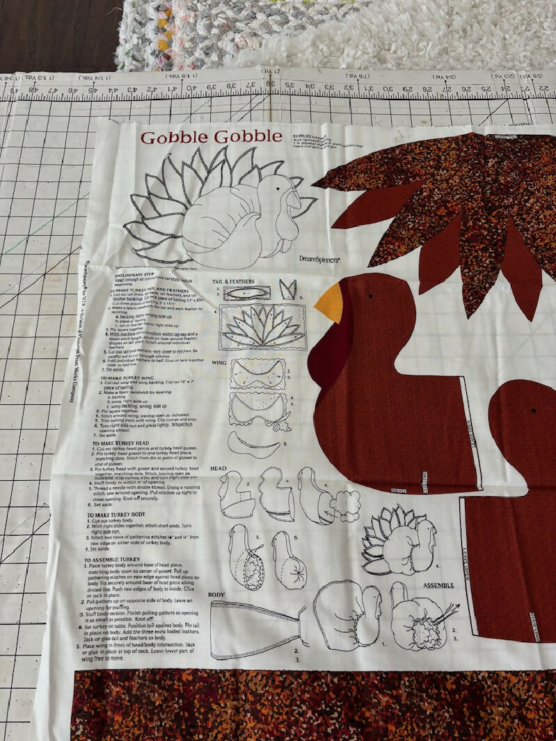 Preprinted stuffed Turkey panel