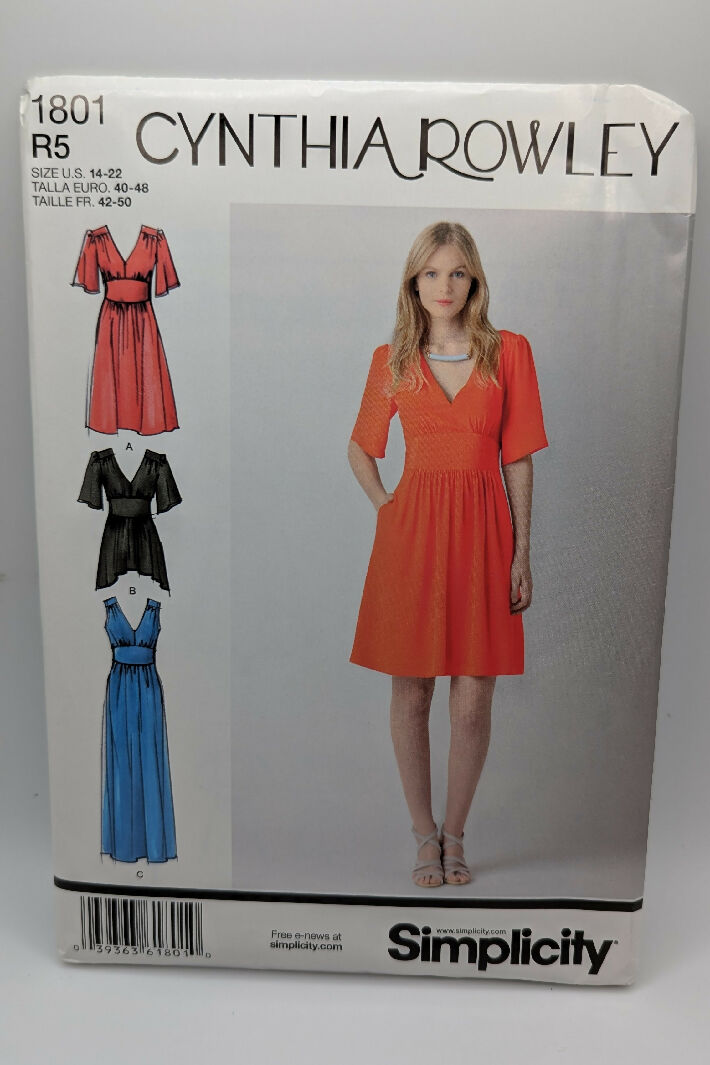 Simplicity 1801 Cynthia Rowley Misses&