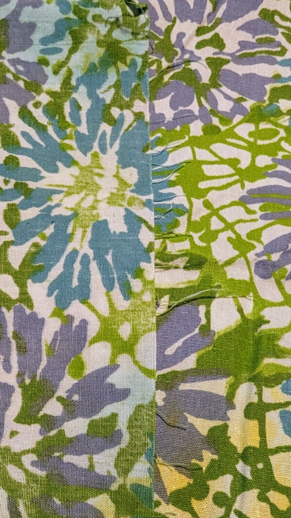 Lime Green/Turquoise/Periwinkle/White Abstract Floral Print Quilting Cotton Woven Fabric 44"W -