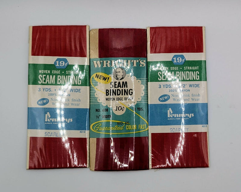 Assorted NIP Vintage Straight Seam Binding & Hem Facing Lot of 13