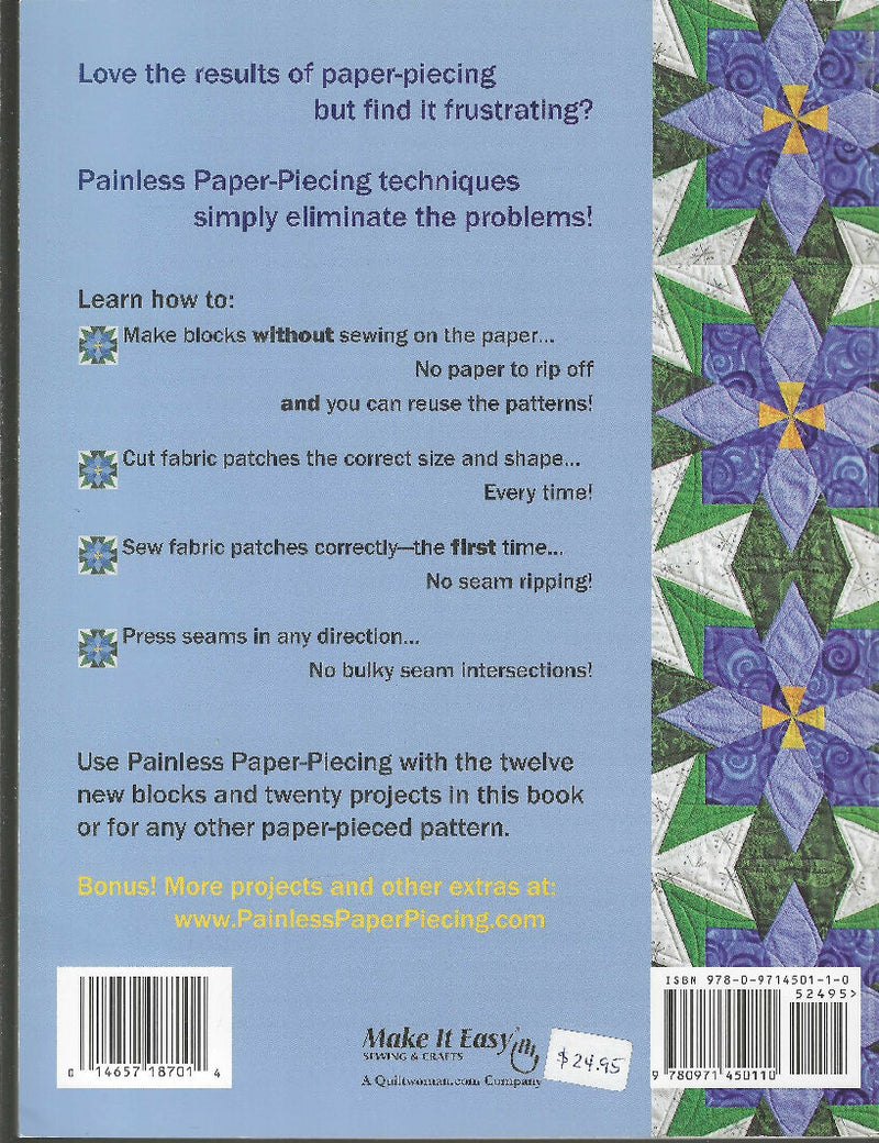 Painless Paper-Piecing by Marjorie Rhine (2007, Paperback)