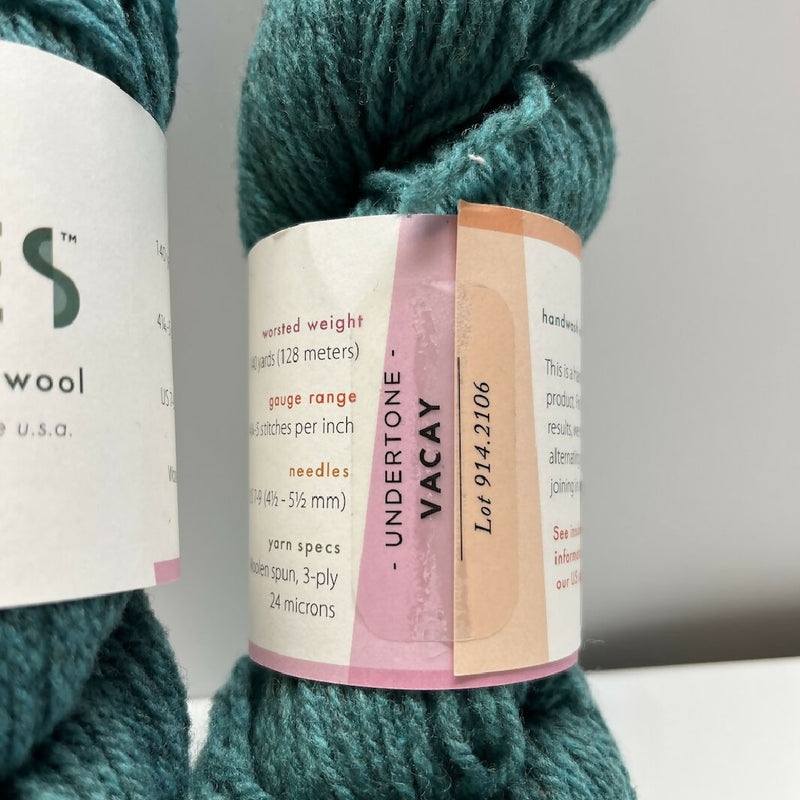 Tones American Columbia Wool Worsted - 2 Skeins