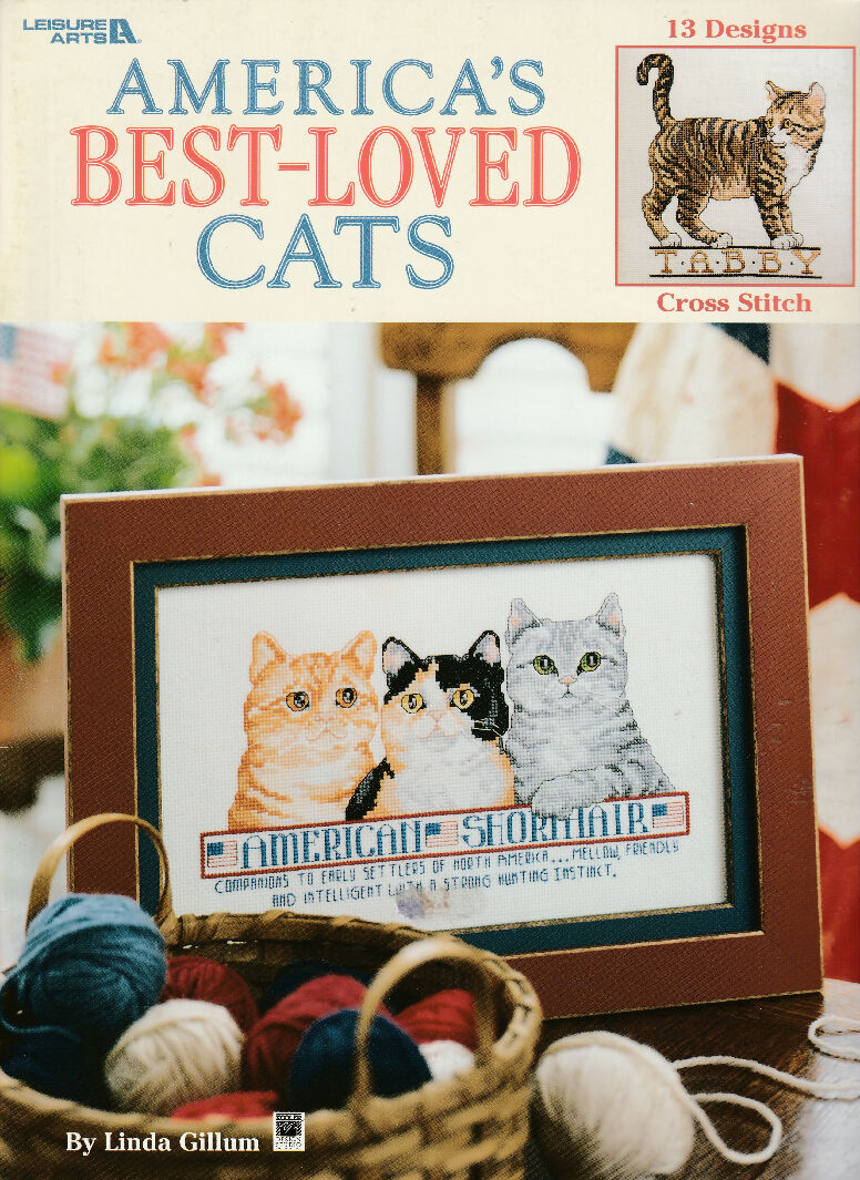 Cats in Counted Cross Stitch 7 Books Leaflets Bundle