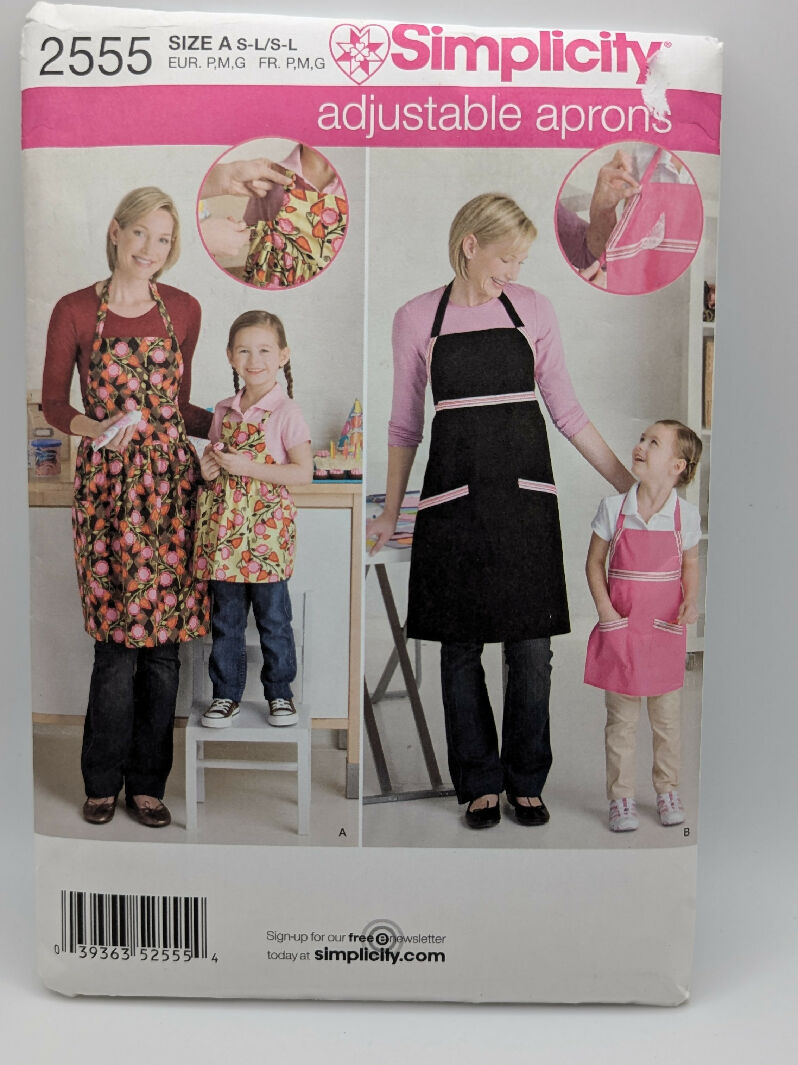 Simplicity 2555 Adjustable Apron Pattern Sizes S-L