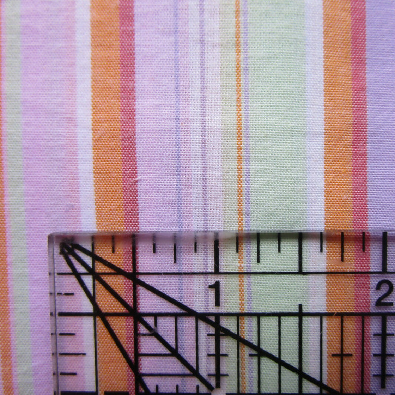 Pastel Stripes Cotton Quilting Fabric, 35" x 17"