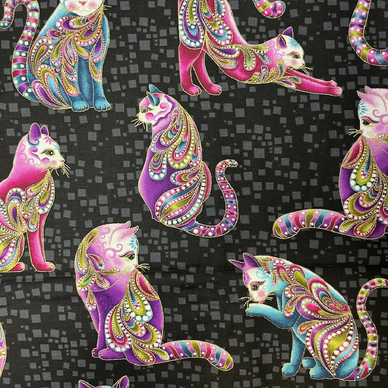 Cat-i-tude Larger Cat Print Quilting Cotton - 3 Yds