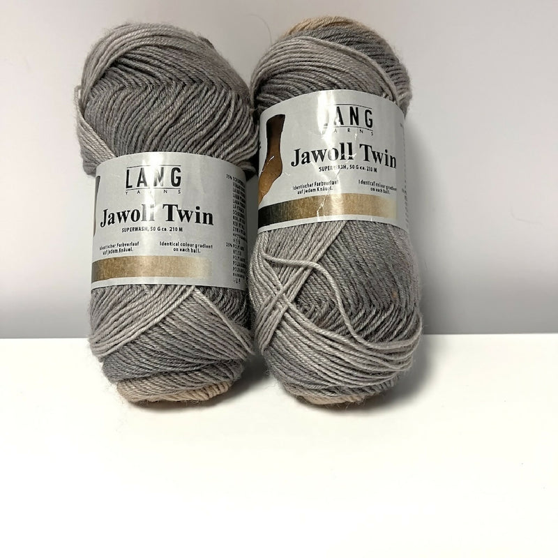 Lang Yarns Jawoll Twin Superwash Wool Nylon Yarn - 2 Skeins