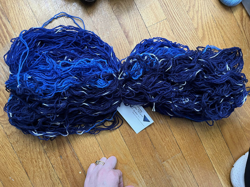 Brenda and Heather shawl yarn, fingering weight hand dyed