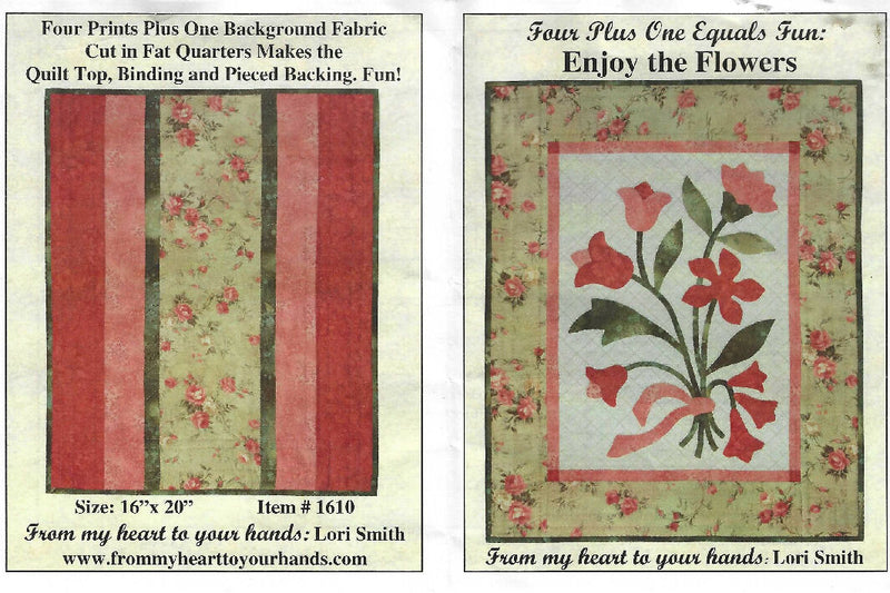 Enjoy the Flowers by Lori Smith - Kith for 16"x20" floral quilt