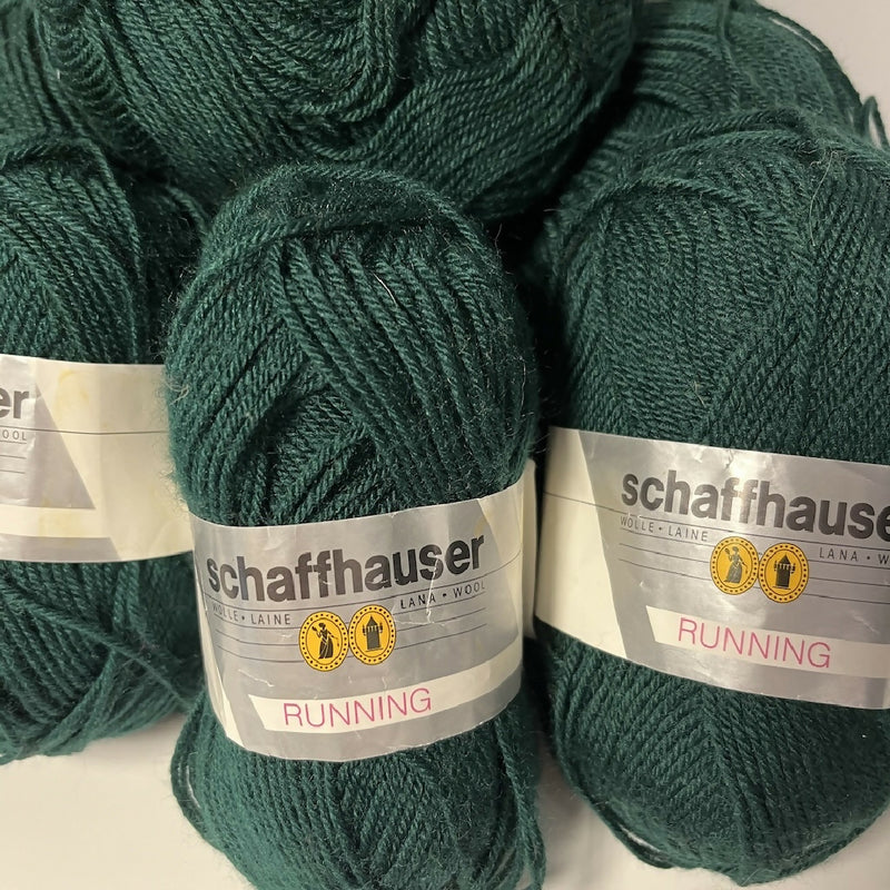 Schaffhauser Acrylic Wool Polyester Hunter Green Running Yarn - 8 Skeins