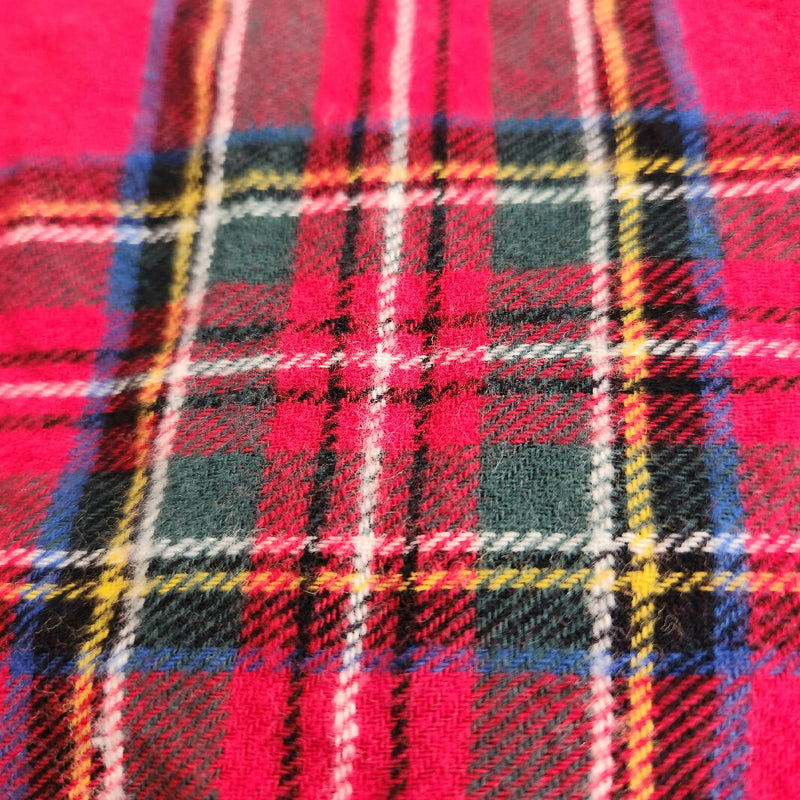 4 yards red plaid flannel