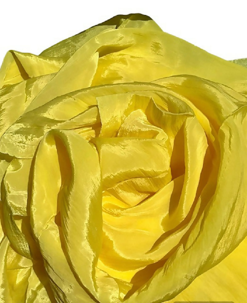 Lemon Yellow Crinkle Taffeta - 4 yds